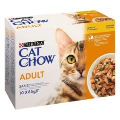Purina Cat Chow Chat Adulte Poulet 10 X 85 G