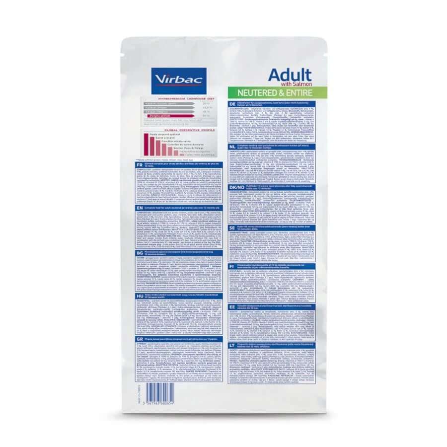 Virbac Veterinary HPM Adult Neutered & Entire Cat Saumon 1.5 Kg 4 Virbac Veterinary HPM Adult Neutered & Entire Cat Saumon 1.5 Kg – Image 2