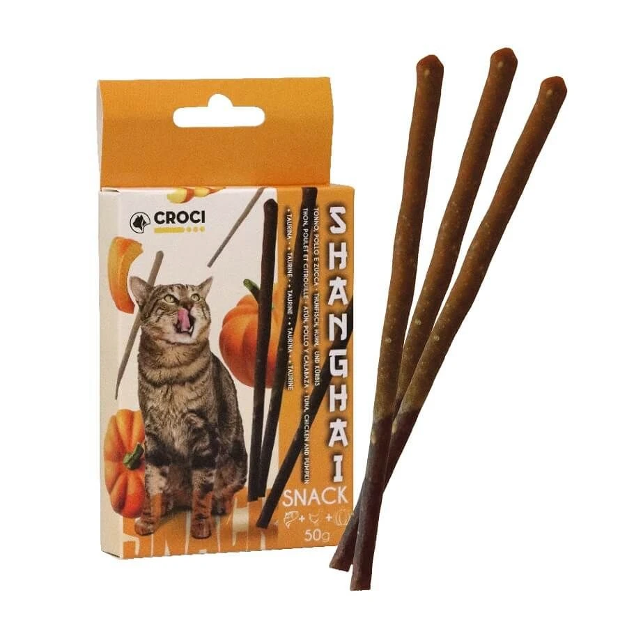 Croci Bâtonnets Chat Poulet Thon Citrouille 50 G 3 Croci Bâtonnets Chat Poulet Thon Citrouille 50 G
