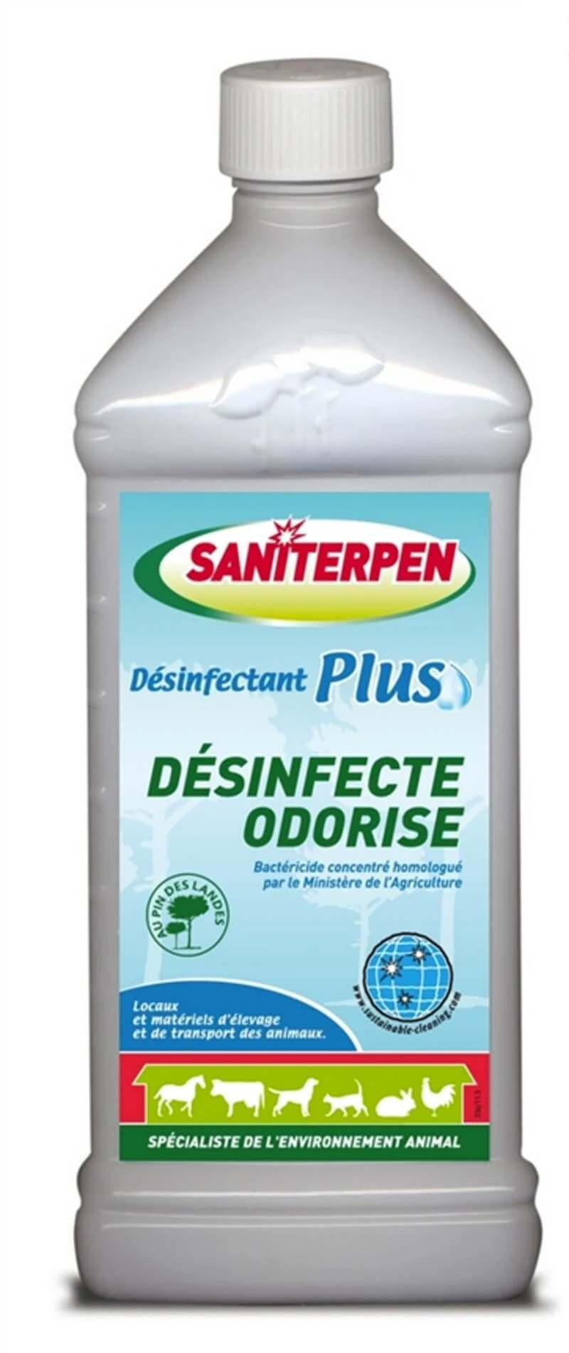 Saniterpen Désinfectant Plus Fraicheur Verte 1 L 3 Saniterpen Désinfectant Plus Fraicheur Verte 1 L