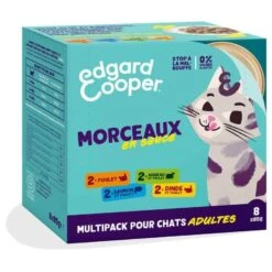 Edgard & Cooper Multipack Morceaux Sauce Chat 8 X 85 G
