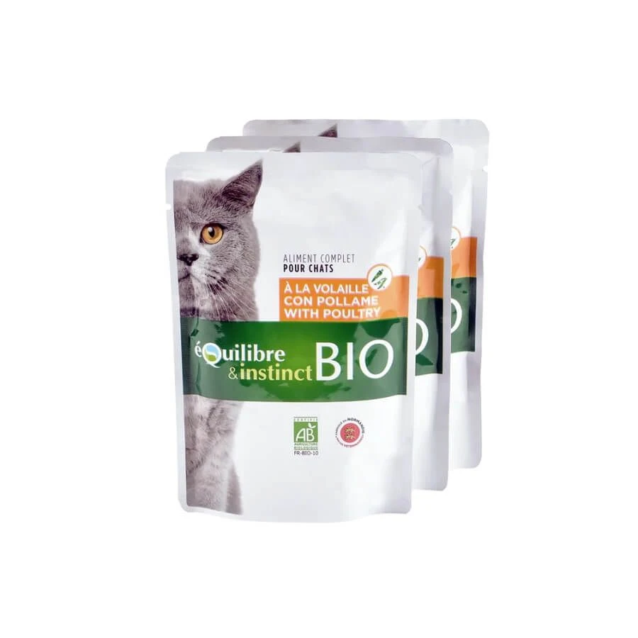 Equilibre & Instinct Bio Volaille Pour Chat 22 X 100 G 4 Equilibre & Instinct Bio Volaille Pour Chat 22 X 100 G – Image 2
