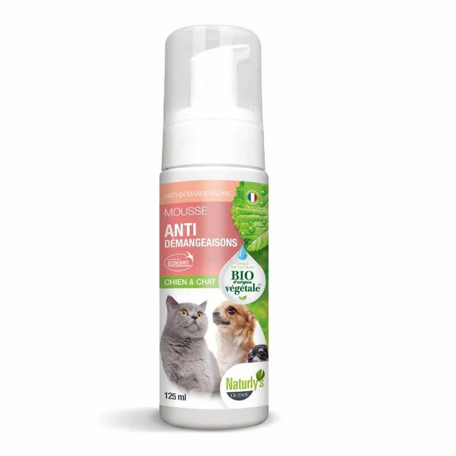 Naturlys Mousse Anti-démangeaisons Bio Chien Et Chat 125 Ml 3 Naturlys Mousse Anti-démangeaisons Bio Chien Et Chat 125 Ml
