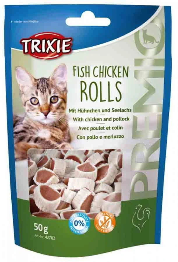 Trixie Premio Fish Chicken Rolls Pour Chat 50 G 3 Trixie Premio Fish Chicken Rolls Pour Chat 50 G